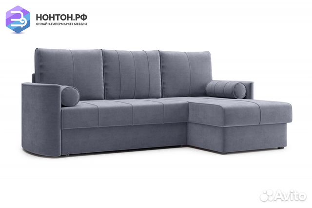 Диван угловой дельфин Колибри темно-серый