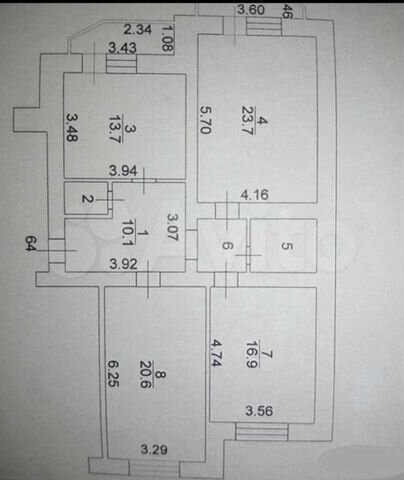 4-к. квартира, 100 м², 13/15 эт.