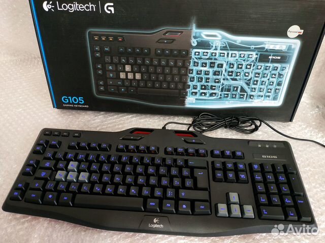 Игровая клавиатура Logitech G105 с подсветкой купить в Москве, цена 1 ...