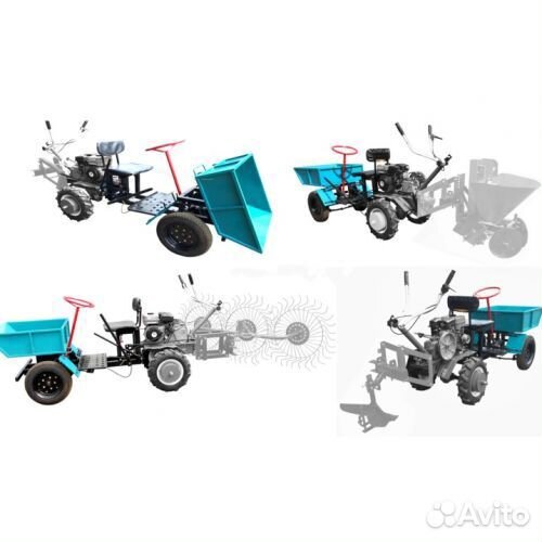 Прицеп Адаптер к мотоблоку с кузовом ак-1