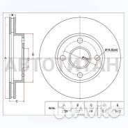 Диск тормозной передний (238x22 ) 4 отв Nissan Cub