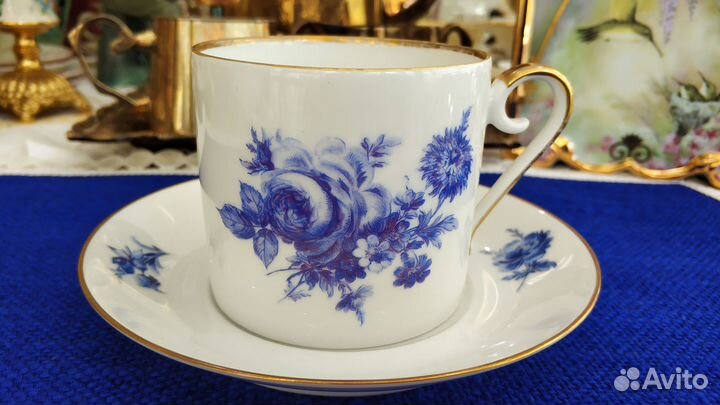 Чайная пара с голубым букетом Hackefors Sweden