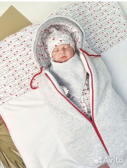 Конверт кокон, для малыша на выписку