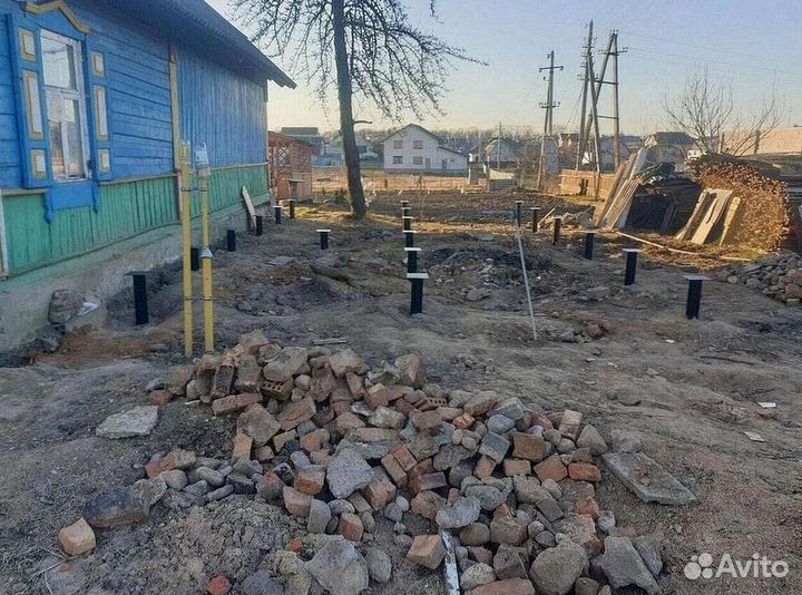 Винтовые сваи с монтажом