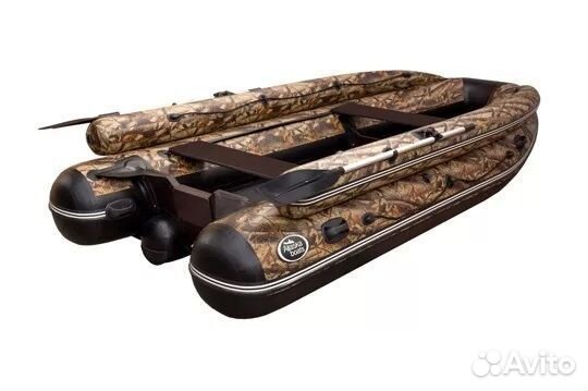Лодка пвх allaska-390 drive LUX камуфляж (лес)