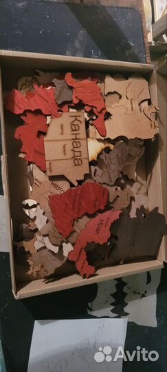 Карта мира настенная мозайка 160х85 см