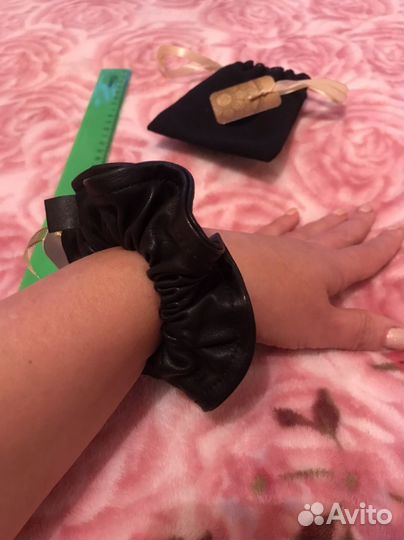 Резинка для волос из натуральной кожи