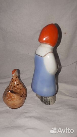 Фарфоровые статуэтки СССР сысерть курочька ряба