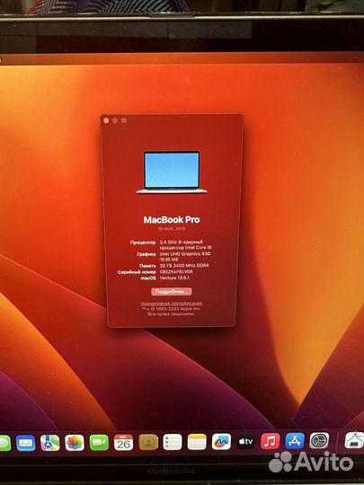Топовый Macbook Pro 15 2019 i9 32gb 1Tb A1990