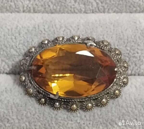 Брошь Леденец СССР мельхиор клеймо мкп редкая