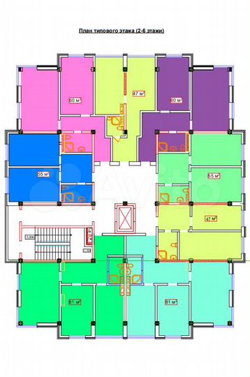 1-к. апартаменты, 55 м², 5/10 эт.