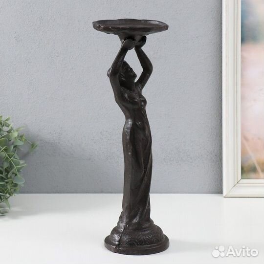Подсвечник чугун на 1 свечу 'Богиня' 10,5х12х36 см