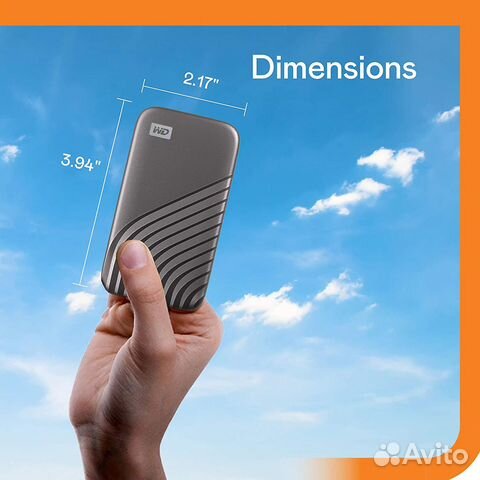 Внешний SSD WD 2TB My Passport SSD USB 3.2 Gen 2