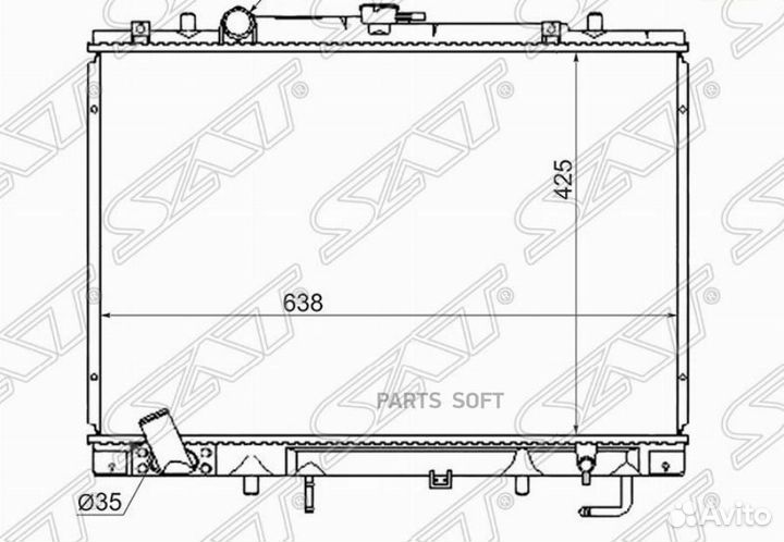 Радиатор охлаждения Митсубиси Монтеро Спорт V6 3.0