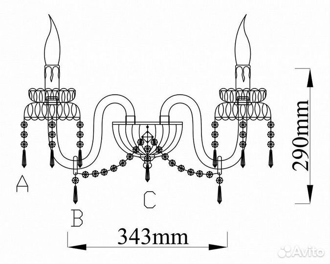 Бра хрусталь