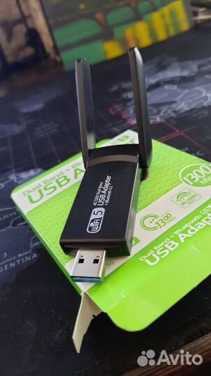 Wi-Fi адаптер 2.4 и 5Ггц + Bluetooth 4.2 новый