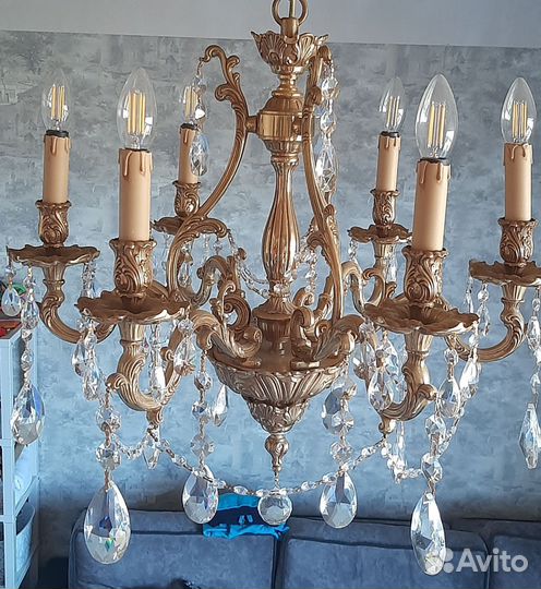 Люстра бронзовая