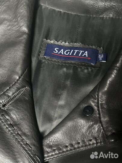 Новая кожаная куртка пиджак тренч Sagitta S 42-44