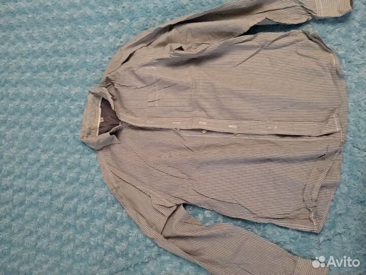 Рубашки в полосочку, на рост 152, за 2 шт