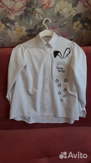 Блузка белая для девочек 13 лет