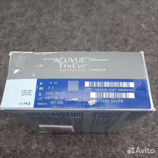 Контактные линзы acuvue 1-Day TruEye BC 9 D-9, 5