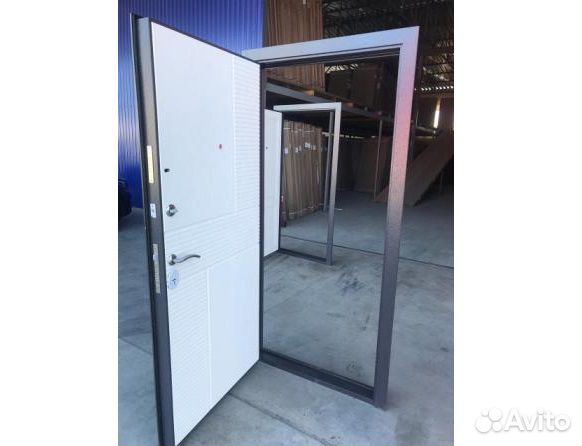 Дверь входная 8,5см «Токио С» Серый Букле/ Белый