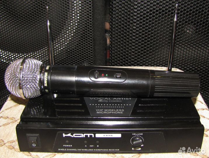 Микрофон вокальный KAM радио KWM6 Shure 58 Pro Mic
