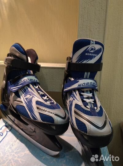 Коньки хоккейные раздвижные 34-38