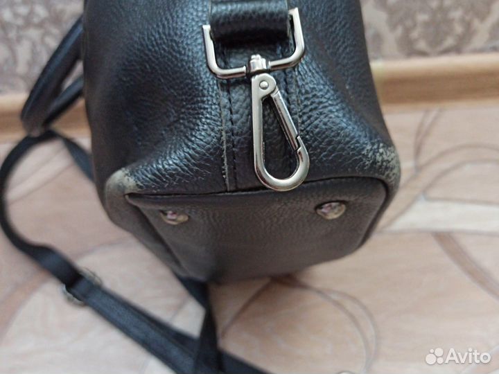 Женская кожаная сумка, черная
