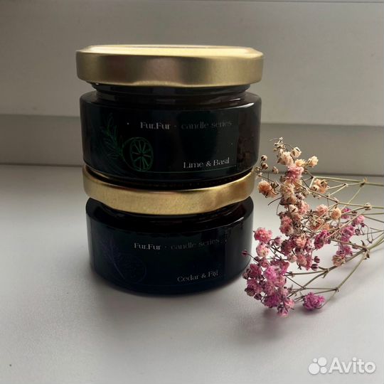 Набор ароматических свечей, 2 шт. по 50 мл