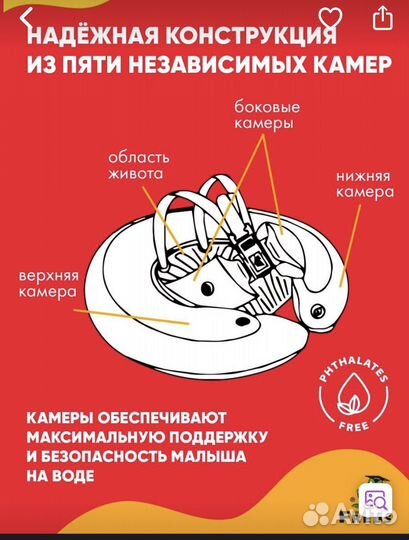 Тренировочный круг Swimtrainer (3 мес - 4года)