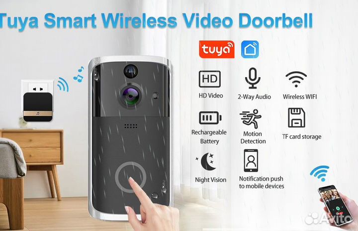Беспроводной дверной звонок с Wi-Fi