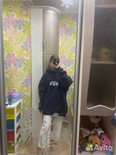 Худи женское серое 52-56(L)