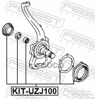 Ремкомплект поворотного кулака KIT-UZJ100 Febest