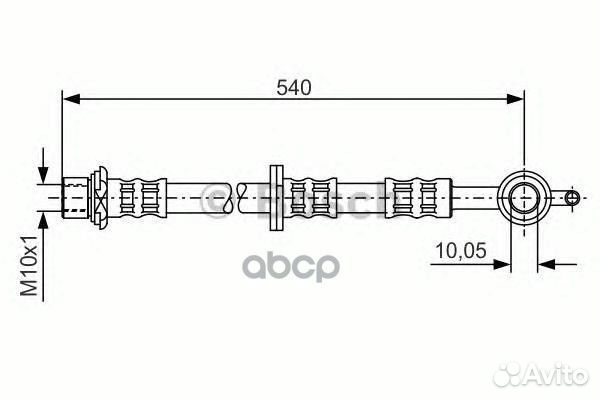 Шланг тормозной перед прав 1987476837 Bosch