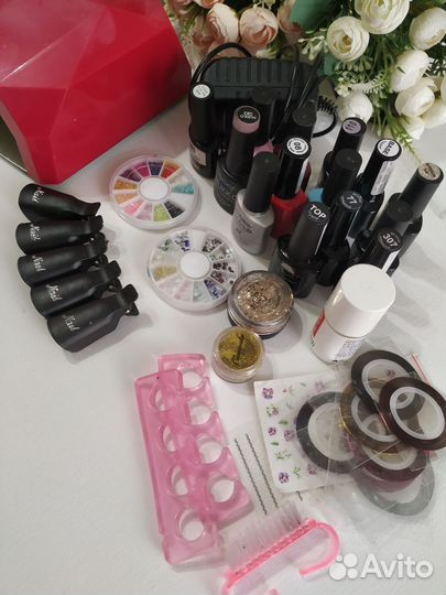 Лампа для ногтей,гель лаки,топ и база