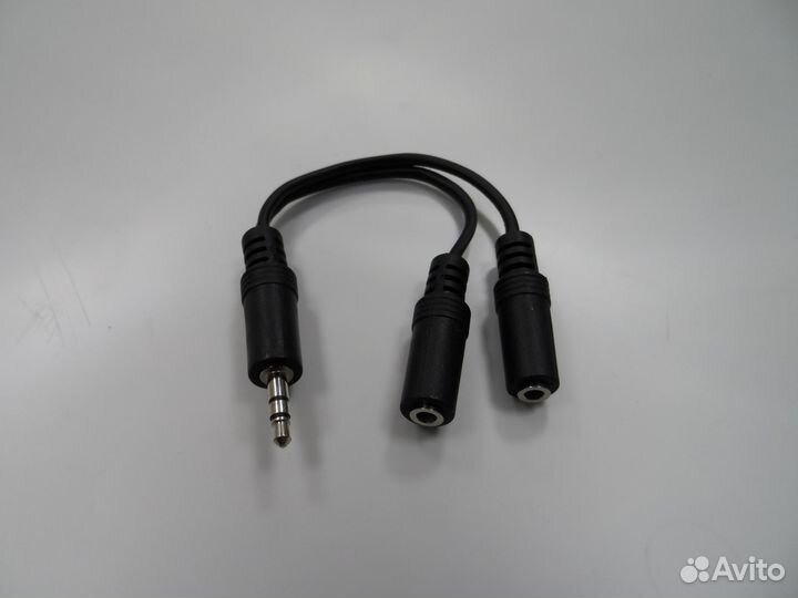 Разветвитель AUX Jack 3.5 M - 2xJack 3.5 F, 0.1 м