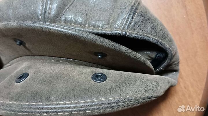 Кепка мужская кожаная новая