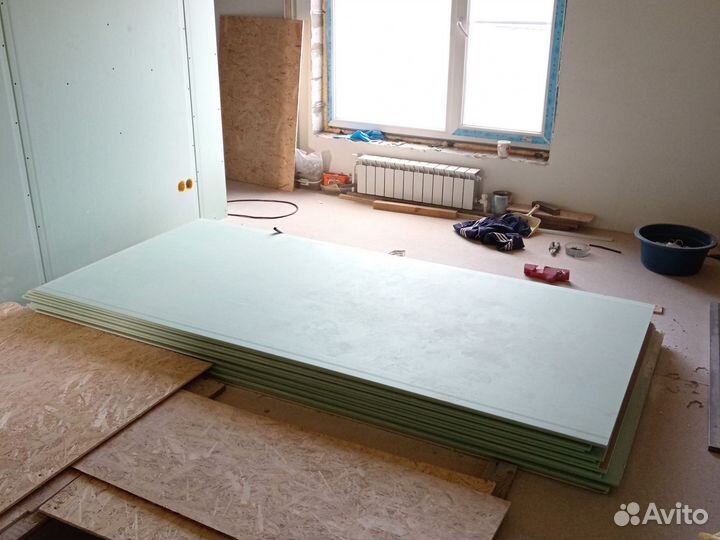 Гипсокартон влагостойкий 12.5