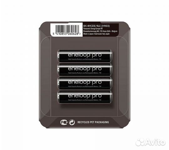Аккумулятор Panasonic Eneloop Pro AAA 900 4BP (BK