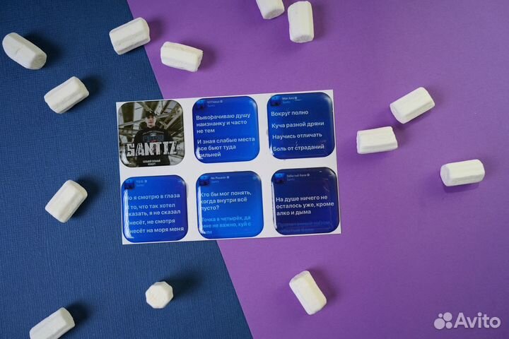 Печать стикеров наклеек с любым дизайном