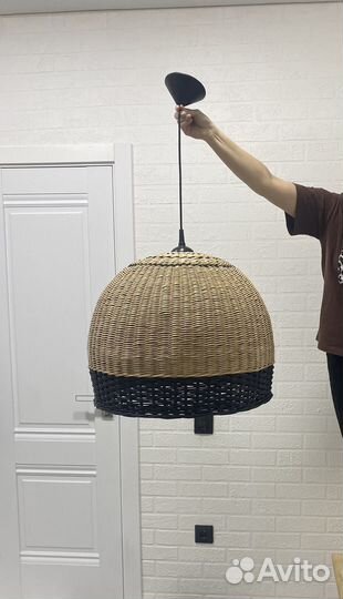 Плетеный абажур