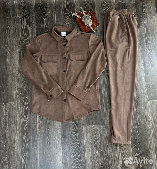 Костюм двойка мужской из замша