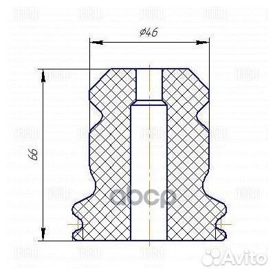 Буфер (отбойник) 1 шт.+кожух 1 шт. (универс. кмпл