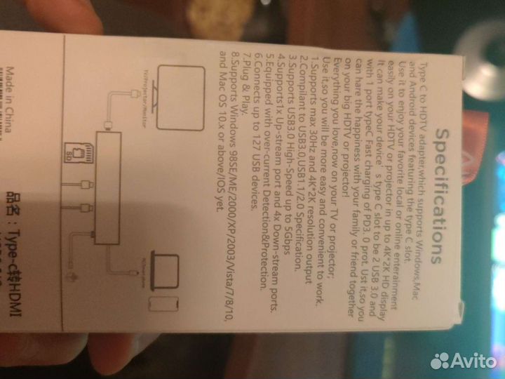 USB type C HUB usba 3.0 hdmi SD хаб переходник