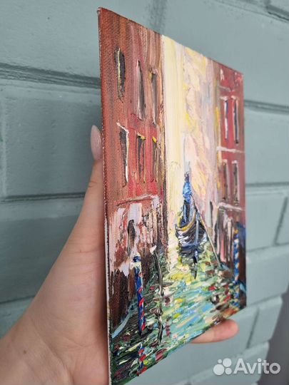 Венеция картина маслом миниатюра городской пейзаж