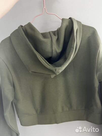 Худи на замке укороченная хаки jjxx