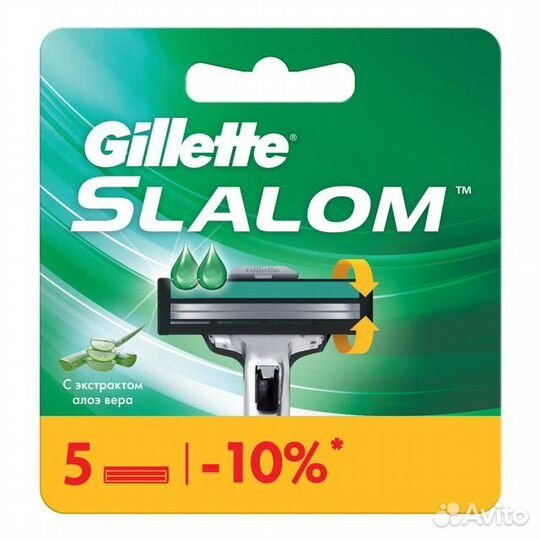 Кассеты gillette Slalom Plus 5шт новые