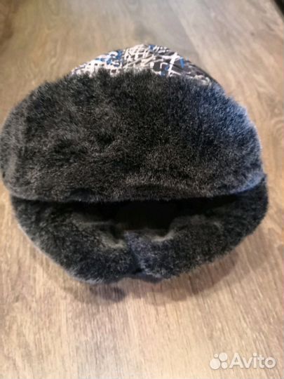 Шапка-ушанка с овчиной