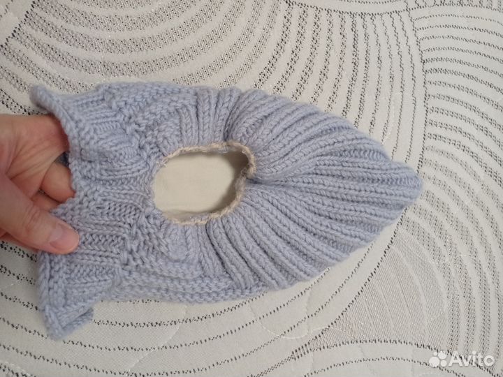 Зимняя шапка-шлем для малыша